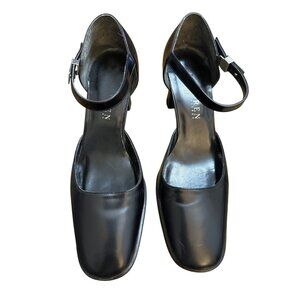 Lauren Ralph Lauren Black Leather Mary Jane Heels 7.5B Dark Academia Goth SOLD